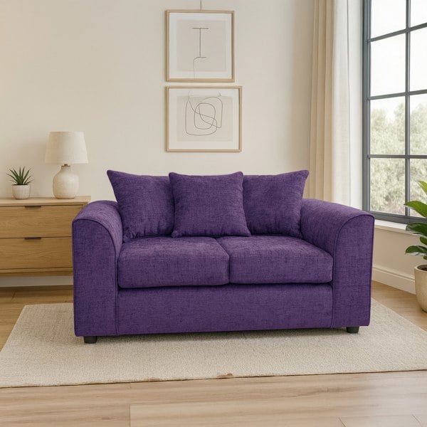 Furnishings For Less Monaco Chenille Fabric 2 Seater Sofa