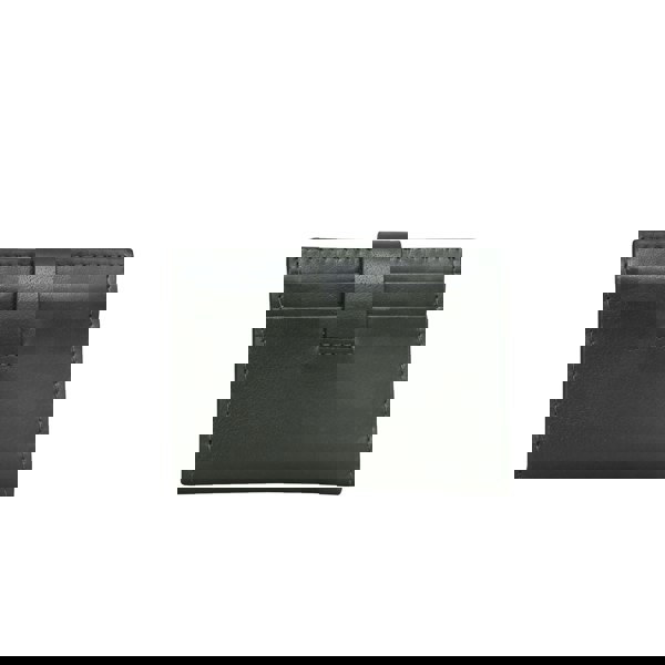 Assots London 'GROVE' Forest Green Khaki Smooth RFID Tab-over Leather Credit Card Holder