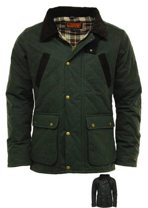Game Oxford Quilted Wax Jacket green