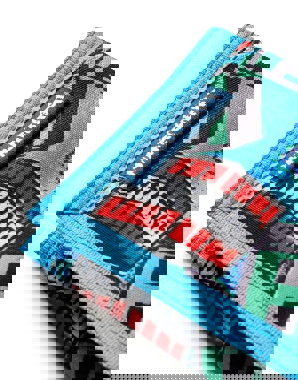 Minecraft Boys Blue Grafitti Strap Wallet (One Size)