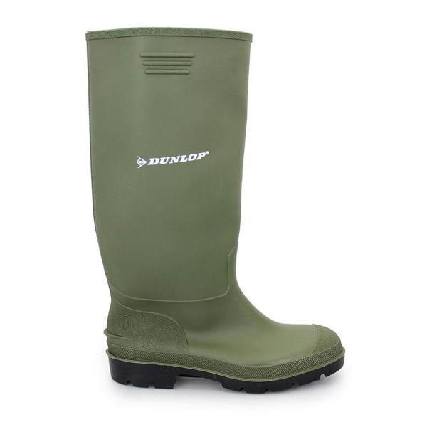 Green Dunlop Pricemastor Wellington Boots for agricultural work and gardening