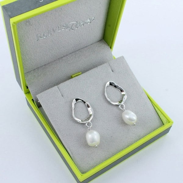 Pearl and Sterling Silver Ringlet Earrings - Reeves & Reeves