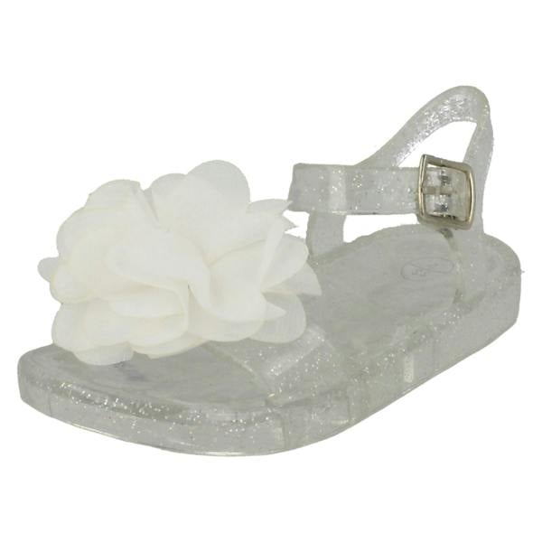 Spot On Girls Spot On Flat Jelly Flower Trim Mule