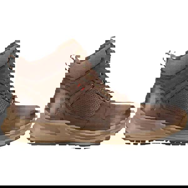 Hush Puppies Arnie Ankle Lace Up Leather Boots, brown leather casual ankle boots with lace-up closure and cushioned ankle collar.