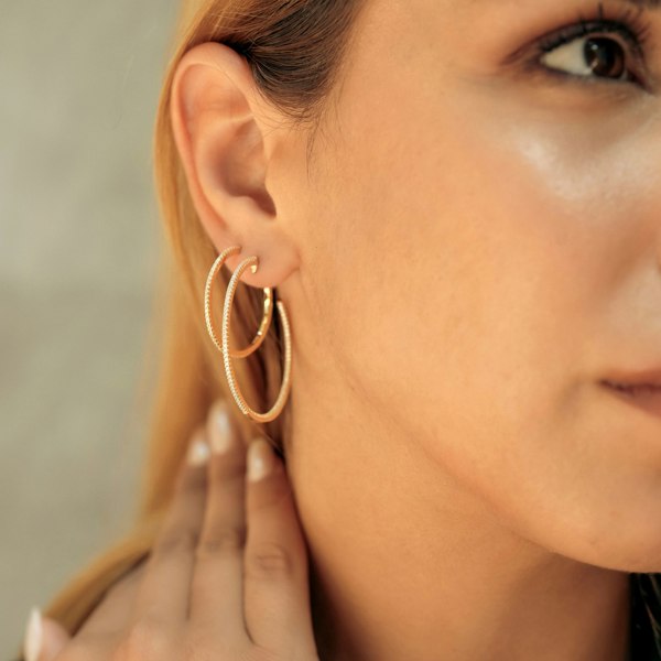 Spero London Sterling Silver Stud Hoop Earring