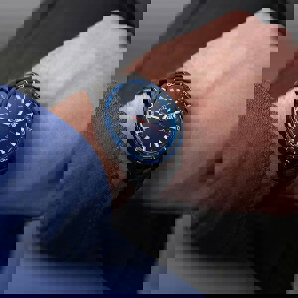 Sekonda Sports Midnight Blue & Black Leather Watch 30205