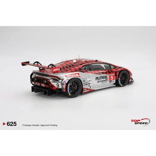 a red and black race car