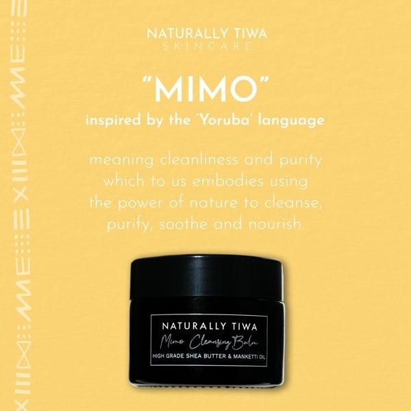 Naturally Tiwa Skincare MIMO Cleansing Balm 40g sensitive skin, eczema, psoriasis, acne, hyperpigmentation, skin undergoing chemotherapy and radiotherapy and dry skin conditions.