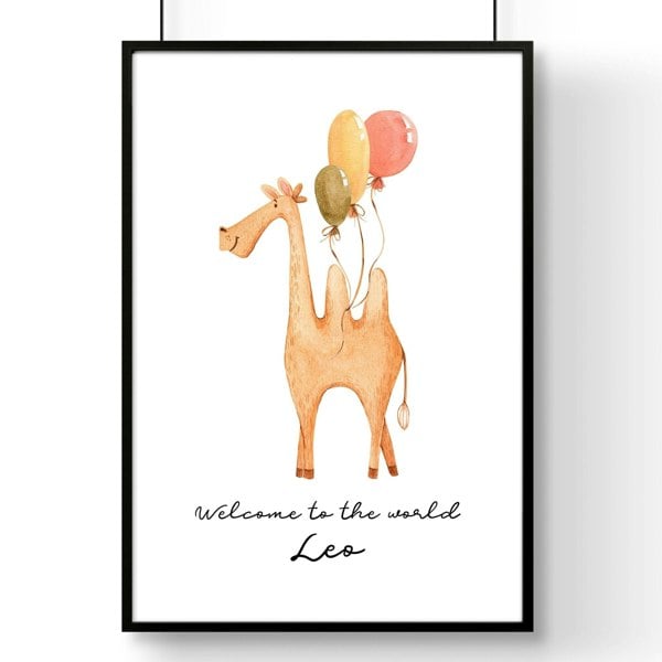 Animal prints for nursery decor Camel wall art print