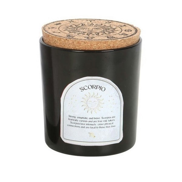 Something Different Scorpio Black Oudh Gemstone Zodiac Candle - White/Black