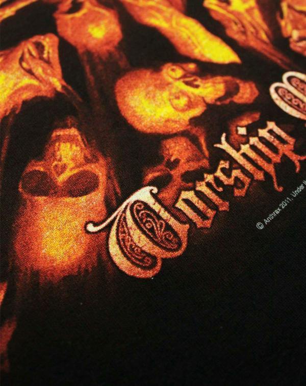 Anthrax Mens Black Album Artwork Short Sleeved T-Shirt