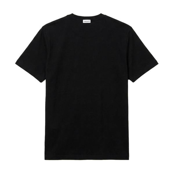 Lacoste Mens Logo Premium Cotton T-Shirt - Black - 