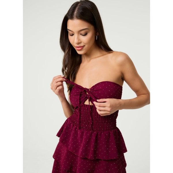 Pink Vanilla Diamante RaRa Skirt Dress