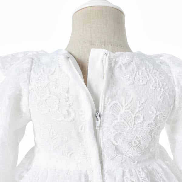 Cinda Sequin and Lace Christening Party Dress with Bonnet