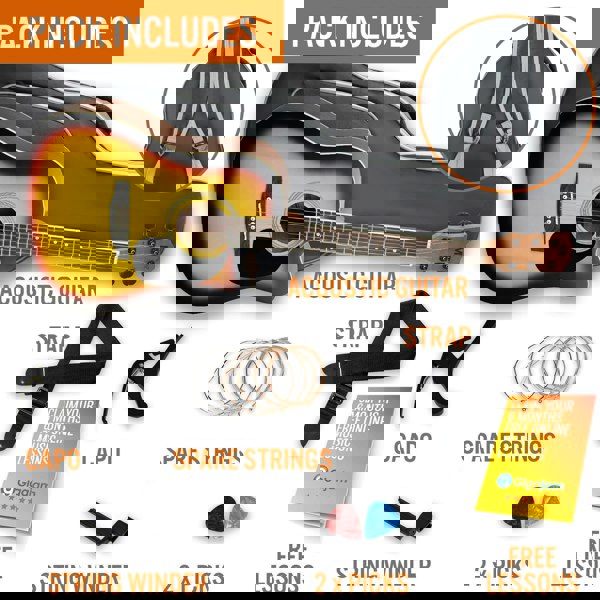 MX Cutaway Acoustic Guitar Pack#Colour_Sunburst