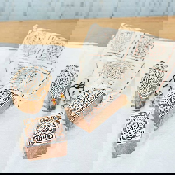 Paper High Three Assorted Design Wooden Printing Blocks