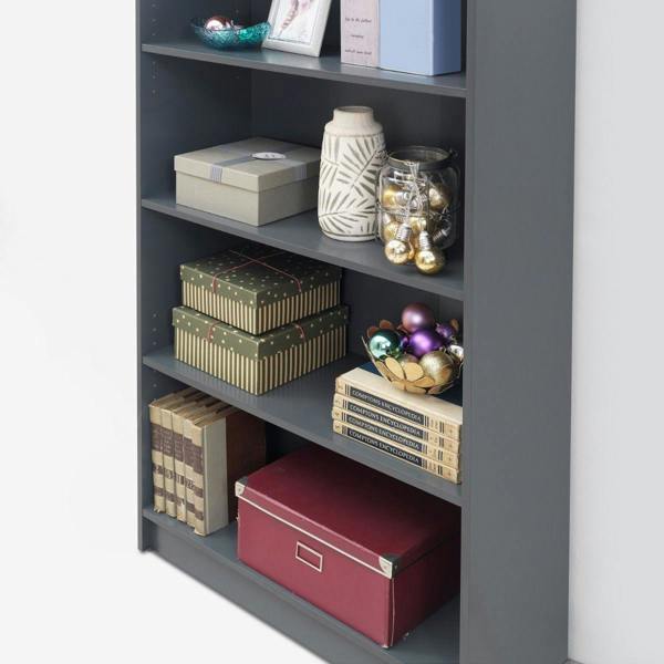 Timber Art Design 4 Tier Bookcase Tall Display Shelving Storage Unit Wood Furniture