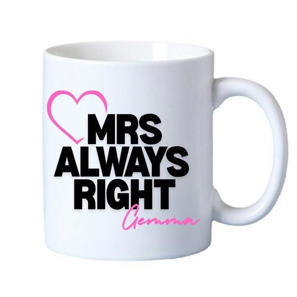 Aye Do Gifts Mr Right & Mrs Always Right Mugs Gift Set | Couples Wedding Gift