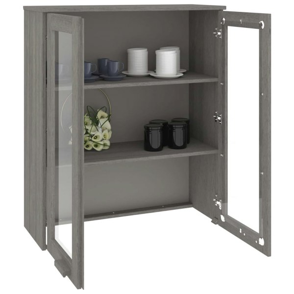 Berkfield Top for Highboard HAMAR Light Grey 85x35x100cm Solid Wood Pine