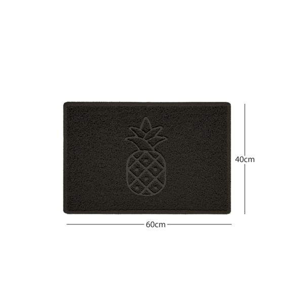 Nicoman Embossed Pineapple Grey Spaghetti Door Mat