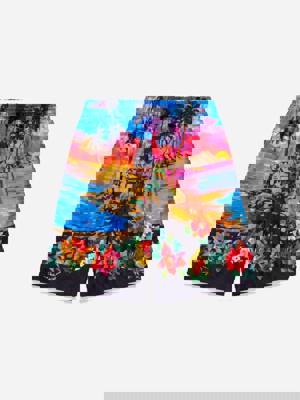 Dolce & Gabbana Kids Dolce & Gabbana Boys Hawaiian Print Shorts in Multicolour
