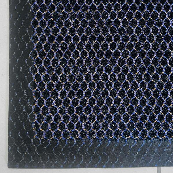 Ultralux Mesh Dirt Trapper Door Mat – Non-Slip Vinyl Indoor/Outdoor Scraper Entrance Mat – Metallic Blue & Orange – Multiple Sizes UMMBL