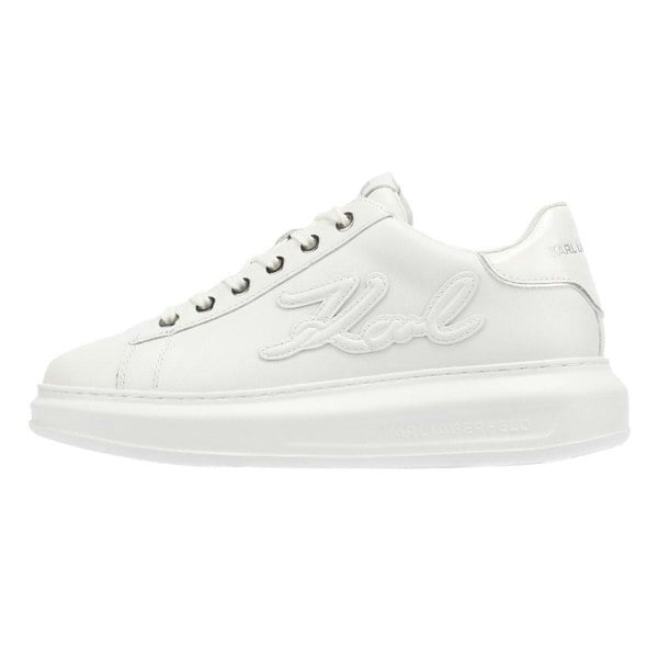 Karl Lagerfeld Kapri Signia Emboss Lo Lace Leather Women's White Trainers