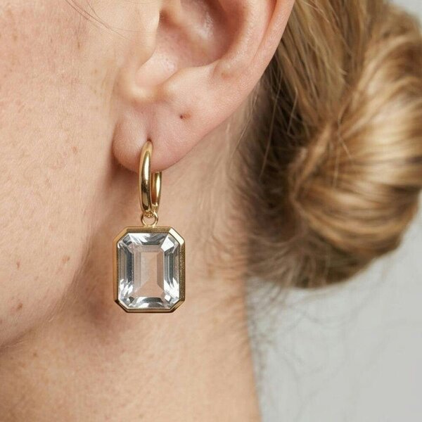 Uchi & Soto Shikaku Grey Stone Earrings