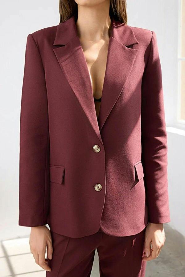 WOVCOR Lined Woven Blazer Jacket