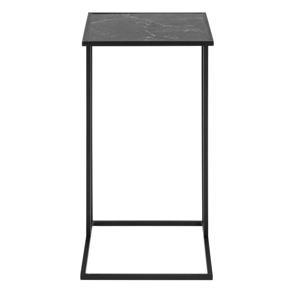 Wyld Haus Holbaeck Black Marble Effect Side Sofa Table