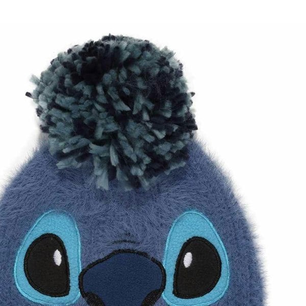 Lilo & Stitch Unisex Adult Pom Pom Fluffy Beanie - Blue