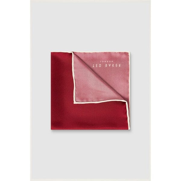 Ted Baker Burgundy Contrast Pocket Square