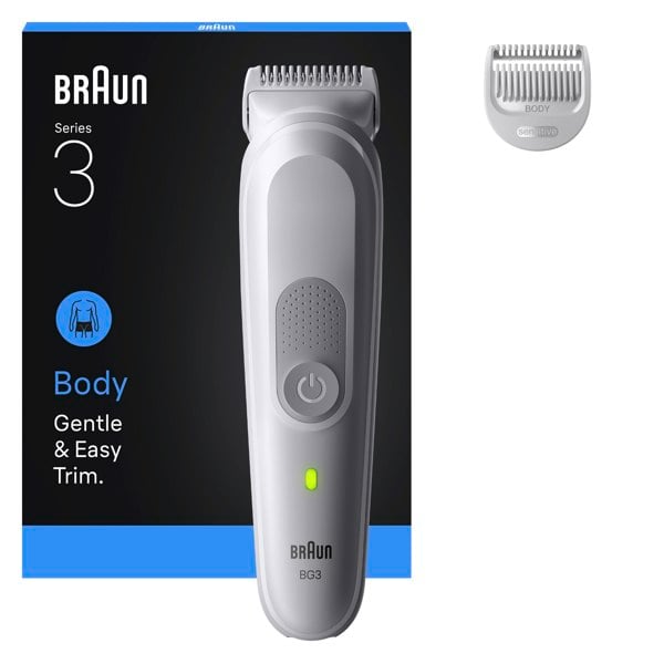 Braun Body Groomer Series 3, BG3500, +2 Grooming Tools, Waterproof - Grey
