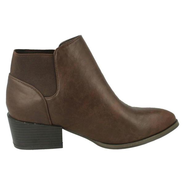 Spot On Ladies Spot On Heeled Ankle Boot