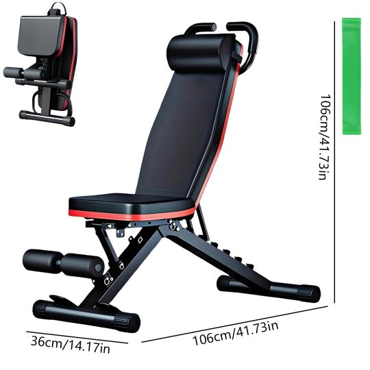 Havendro Weight Bench Adjustable Foldable Strength Training Full Body Workout Incline Gym