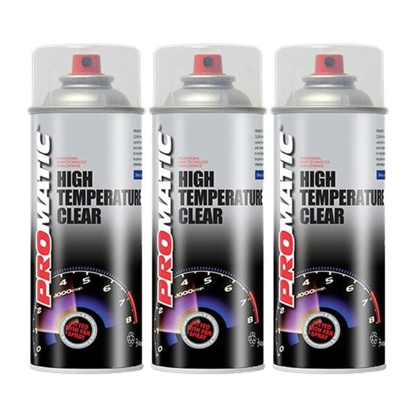 Promatic 3X Promatic Clear High Temperature Spray Paint 400ml