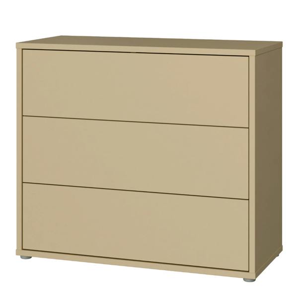 Furniture To Go Alice Springs 3 Drawer Chest with Push-to-Open Drawers in Butter Yellow