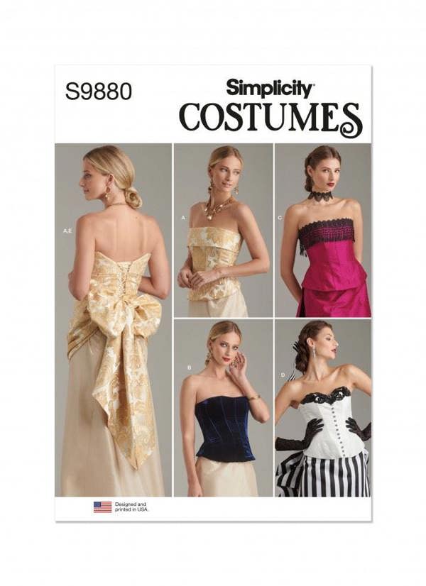 Simplicity Sewing Pattern 9880, Corsets for Women, A (6-8-10-12-14-16) - Intermediate