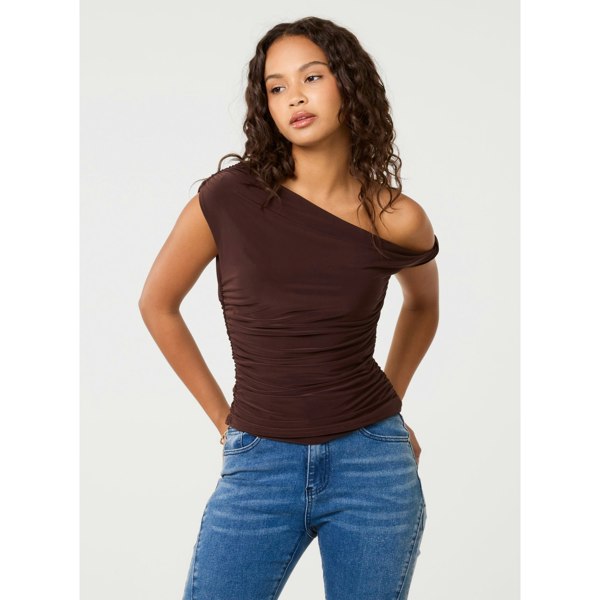 Pink Vanilla Twist Shoulder Top