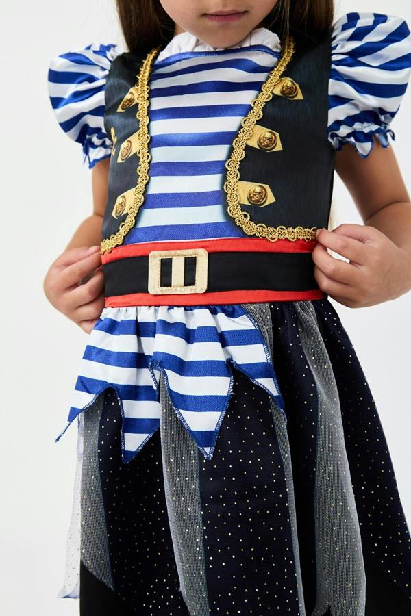 Vanilla Underground Blues Group Girls Multicoloured Pirate 3 Piece Costume