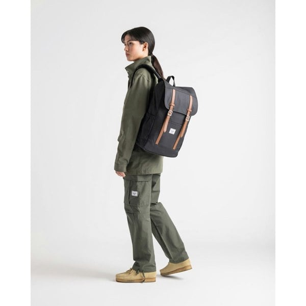 Herschel Bags Retreat Unisex Adults Black Backpack - Medium