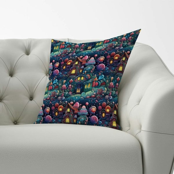 Warren Reed Whimsical Gingerbread House Pattern Cushions