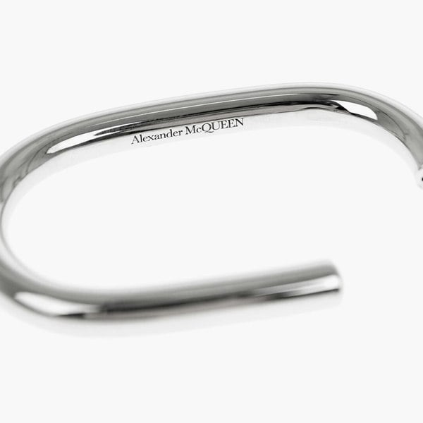 Alexander McQueen Silver-Tone Single Hoop Earring