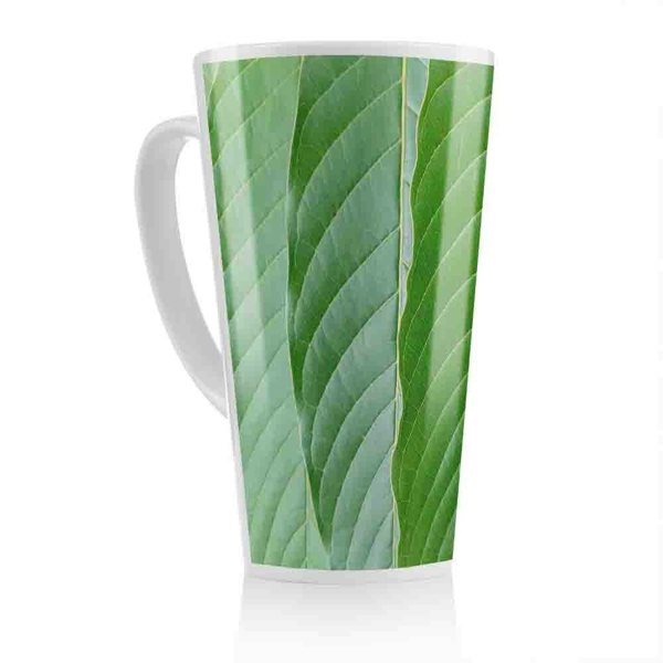 Benjamin Tate Design Close Up Of Green Leaves Latte Mug