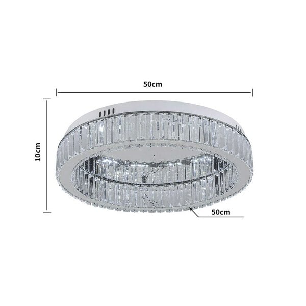 50cm Dia Modern Round Crystal Ceiling Light Living and Home 