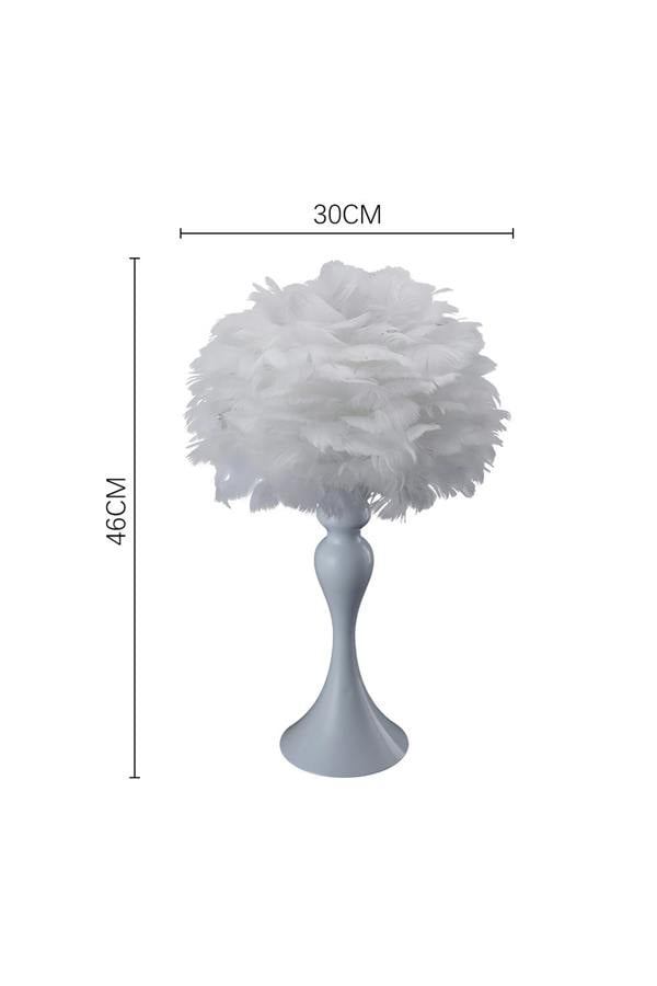 Living and Home Modern Pure Feather Design Table Lamp