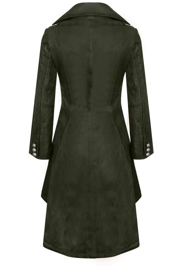 Infinity Leather Womens Gothic Victorian Coat-Accra