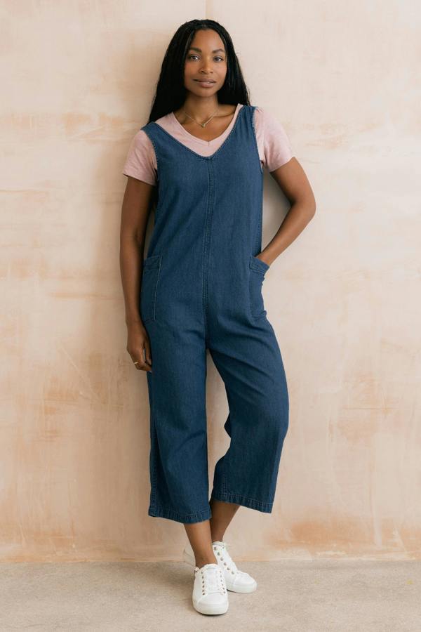 Lily & Me Erica Denim Wide Leg Jumpsuit