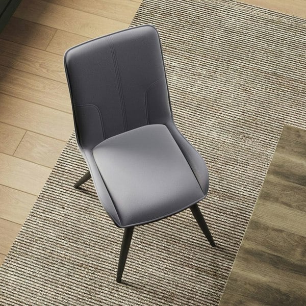Modern Set of 2 Velvet Upholstered Dining Chairs Living and Home