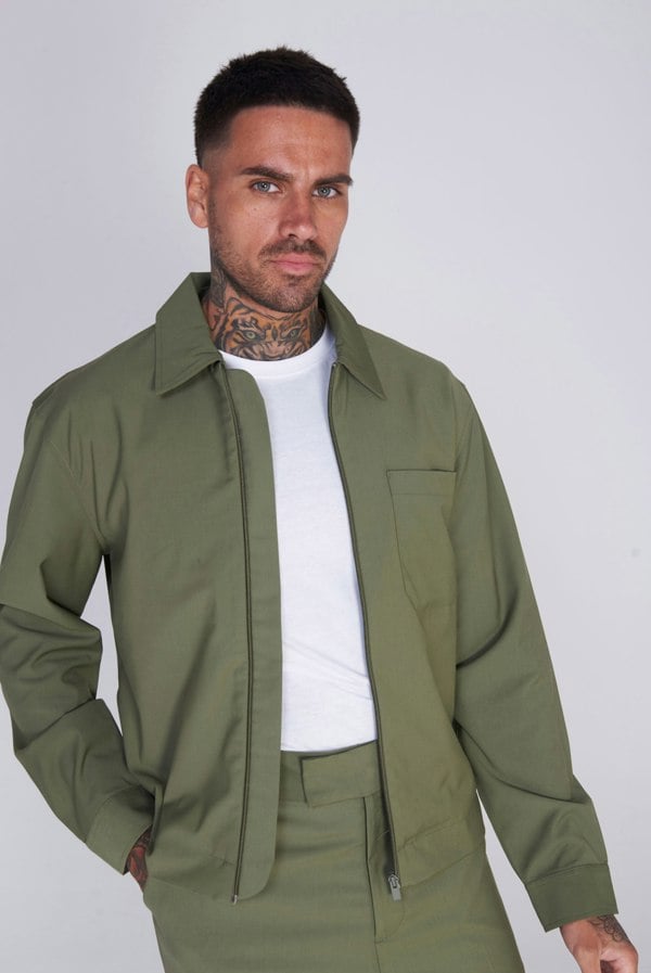 Harry Brown London Valencia Shacket Jacket - Khaki
